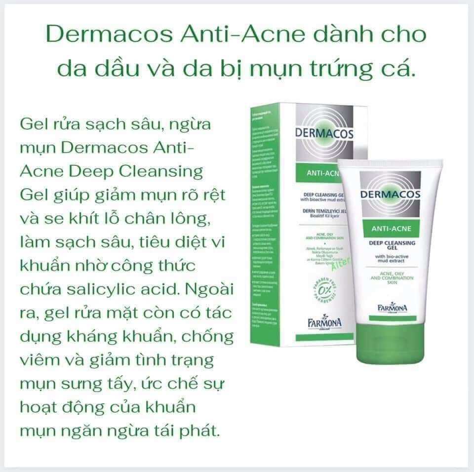 SỮA RỬA MẶT DERMACOS CHO DA DẦU MỤN NỘI ĐỊA BALAN