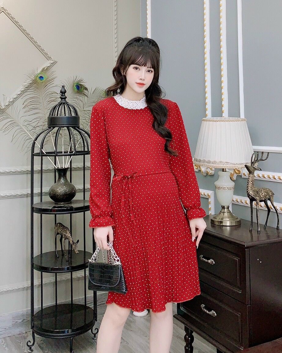 Đầm bầu công sở dài tay màu thu thời trang
