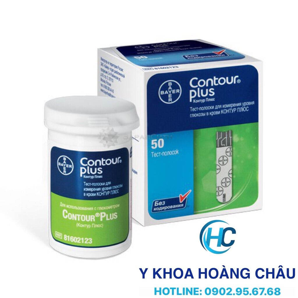 [CHÍNH HÃNG] Que Thử Đường Huyết Contour Plus (Hộp 50 que)-Date xa
