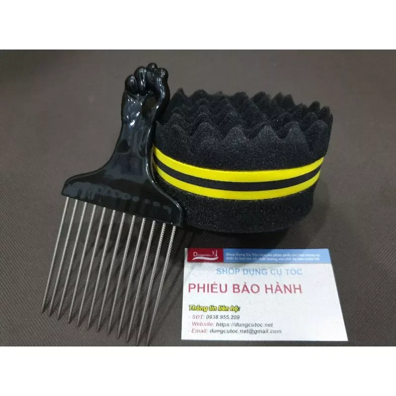 Lược Premlock Chải Bới Tóc Xoăn, Mút Đánh Phồng Tóc Premlock, Dụng Cụ Tạo Kiểu Tóc Châu Phi.