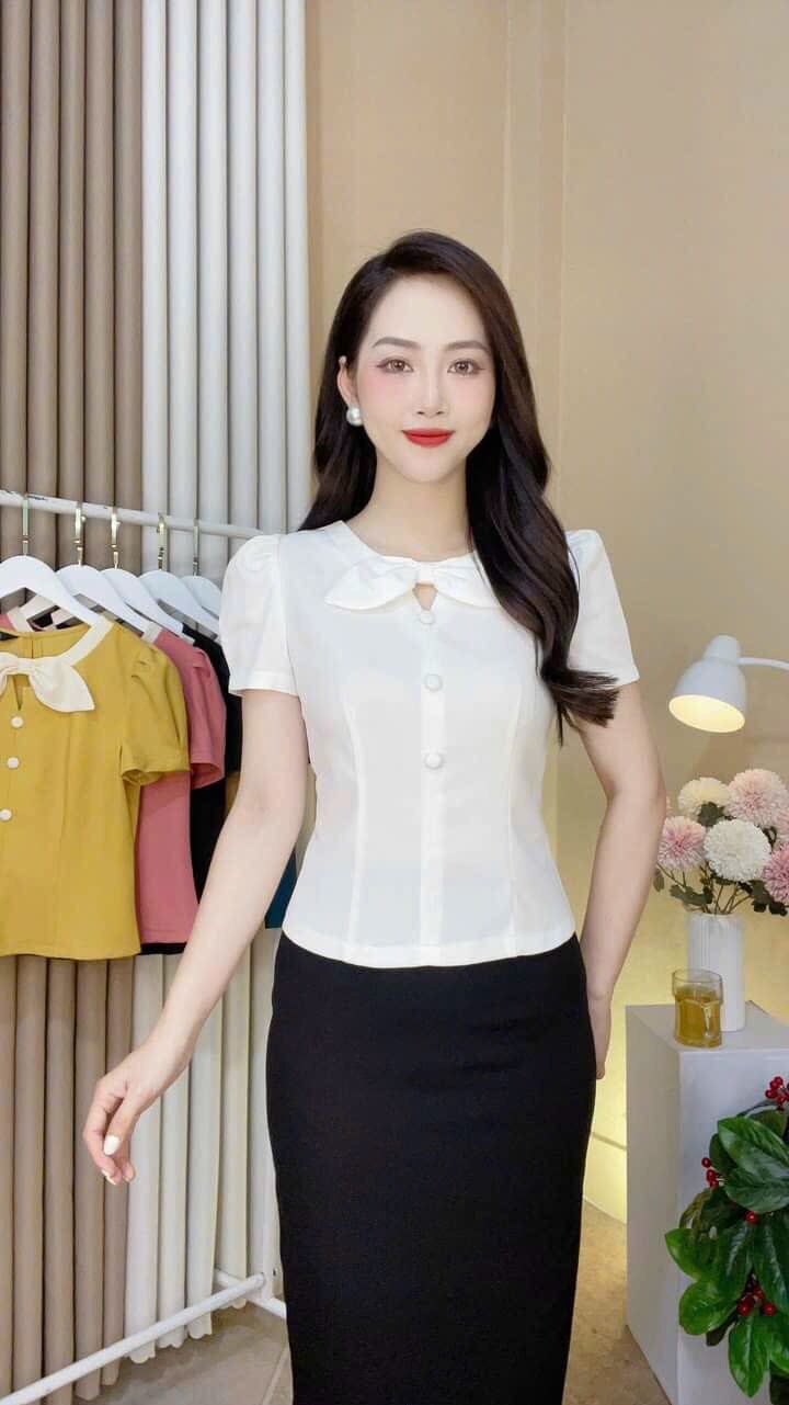 Áo công sở xinh tay ngắn 130