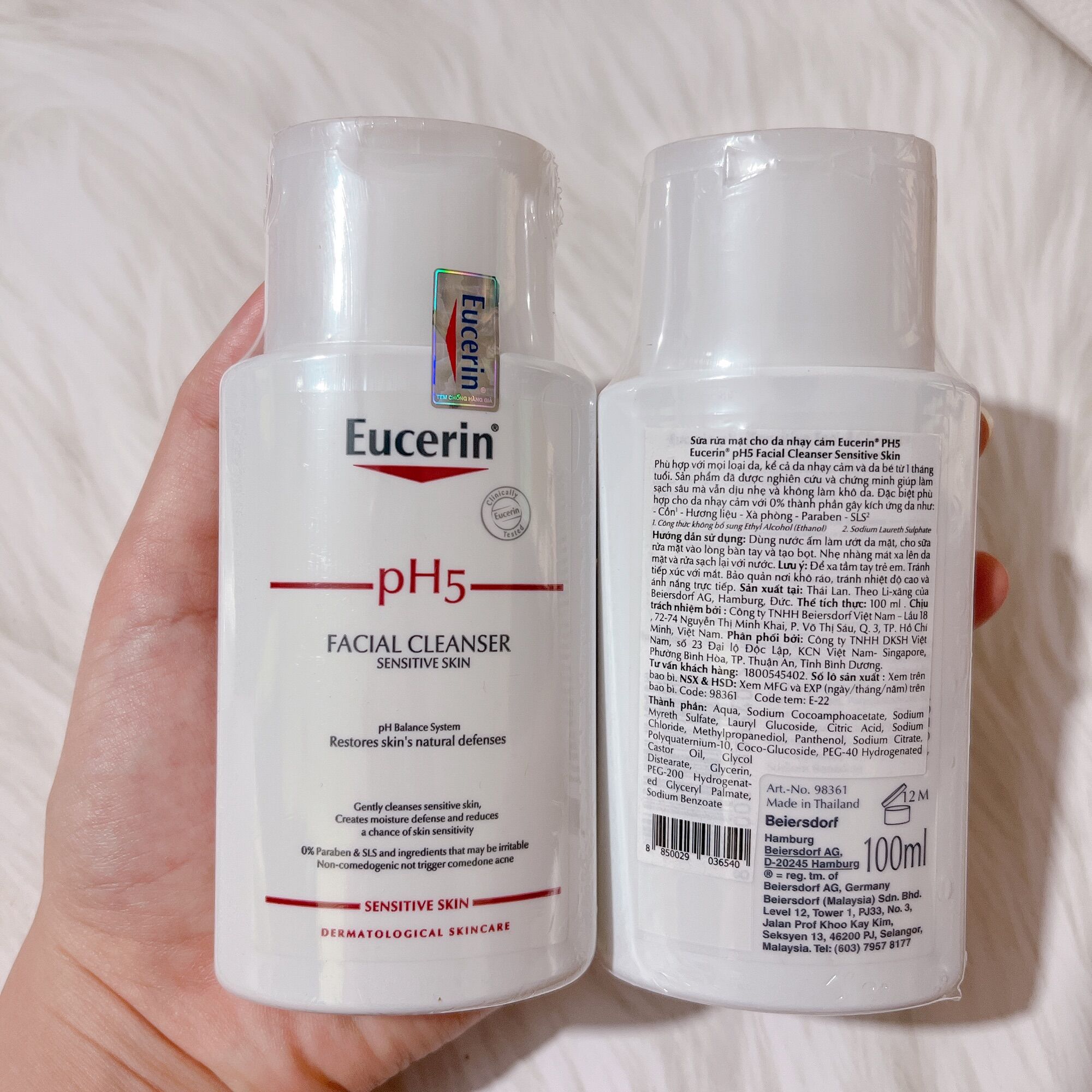 Sữa Rửa Mặt Eucerin PH5 Facial Cleanser Sensitive Skin 400ml