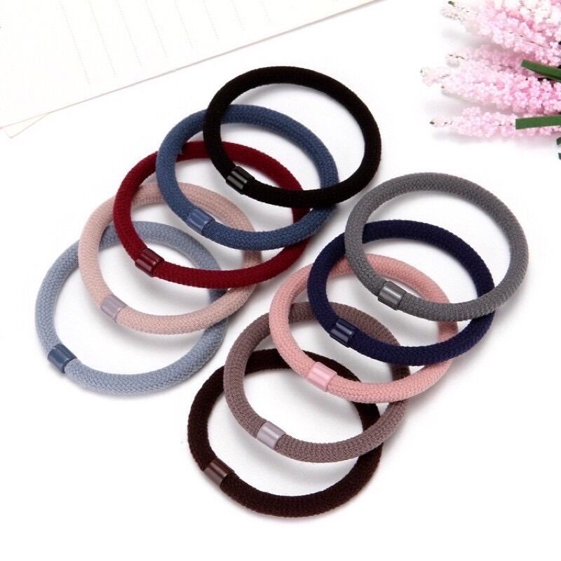 🔥Set 10 Dây Cột Tóc TRƠN, ĐƠN GIẢN, co Giản tốt