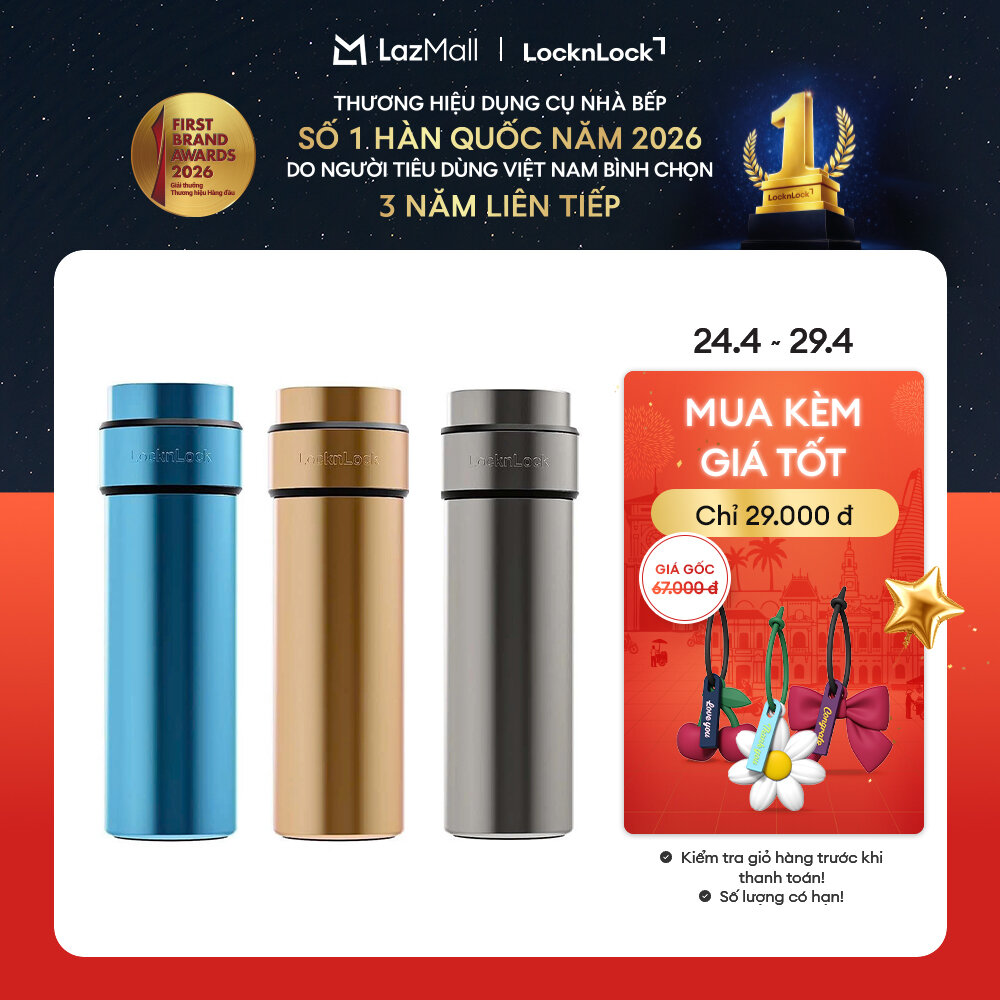 Bình Giữ Nhiệt LocknLock VIP Timbler LHC4289, Dung Tích 480ml, 3 Màu, Có Khay Lọc Trà