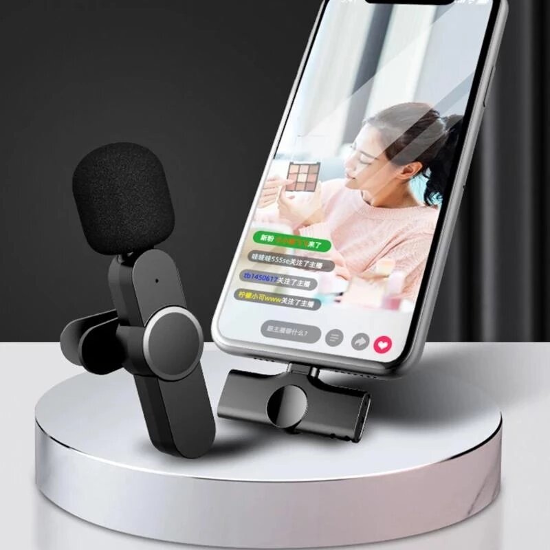 Không dây Lavalier Microphone ve áo Mic mini cho Iphone Android điện thoại di động PC Tiny Micro Tie mikrofon Mike kép Bluetooth
