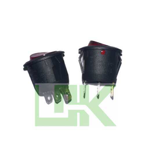 Công tắc bập bên tròn 3 chân có đèn KCD1 , 6A-250V
