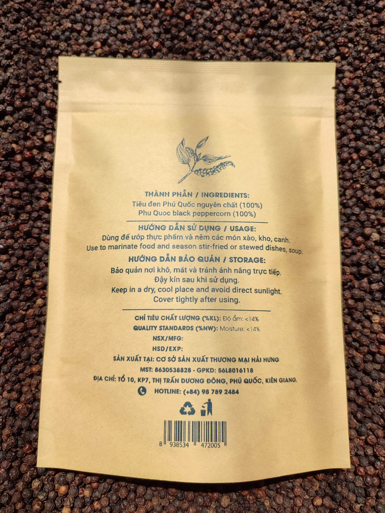 Tiêu đen Phú Quốc 200g