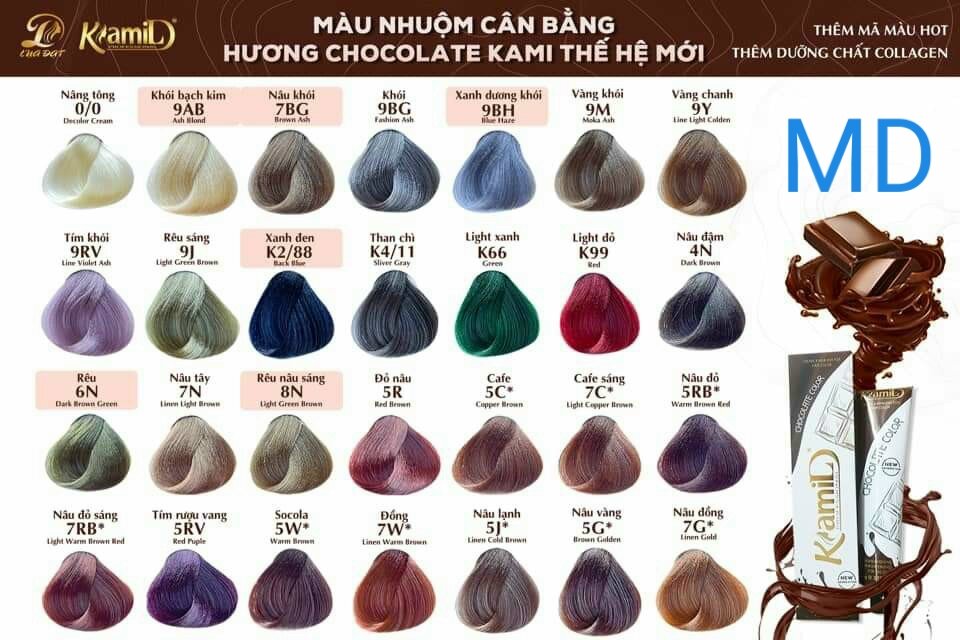 MÀU NHUỘM TÓC KAMI 1 TUÝP KHÔNG KÈM OXY