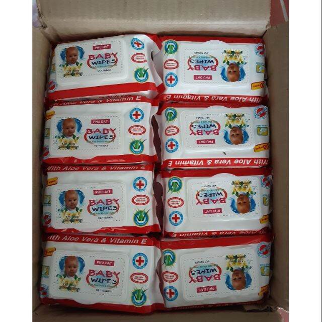 Sỉ - 1 thùng khăn ướt baby phú đạt 100 tờ