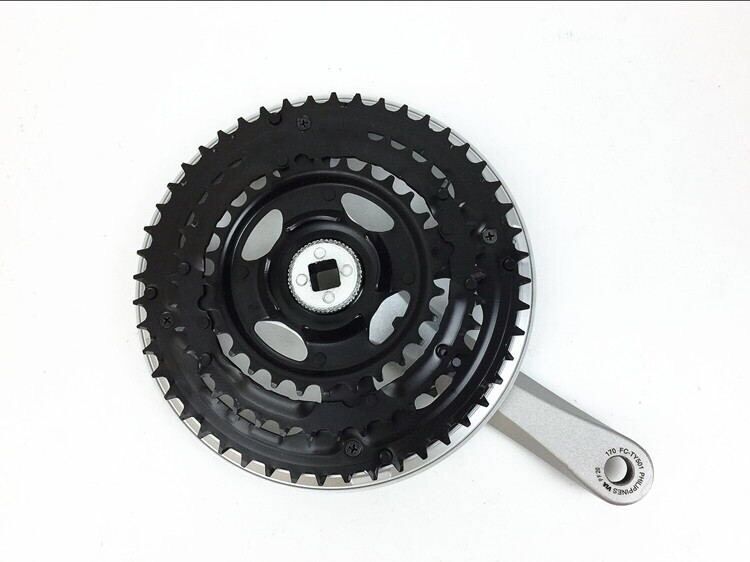 Shimano Ty301 Bicycle Crankset, 3-Layer Aluminum Material, Aluminum Material