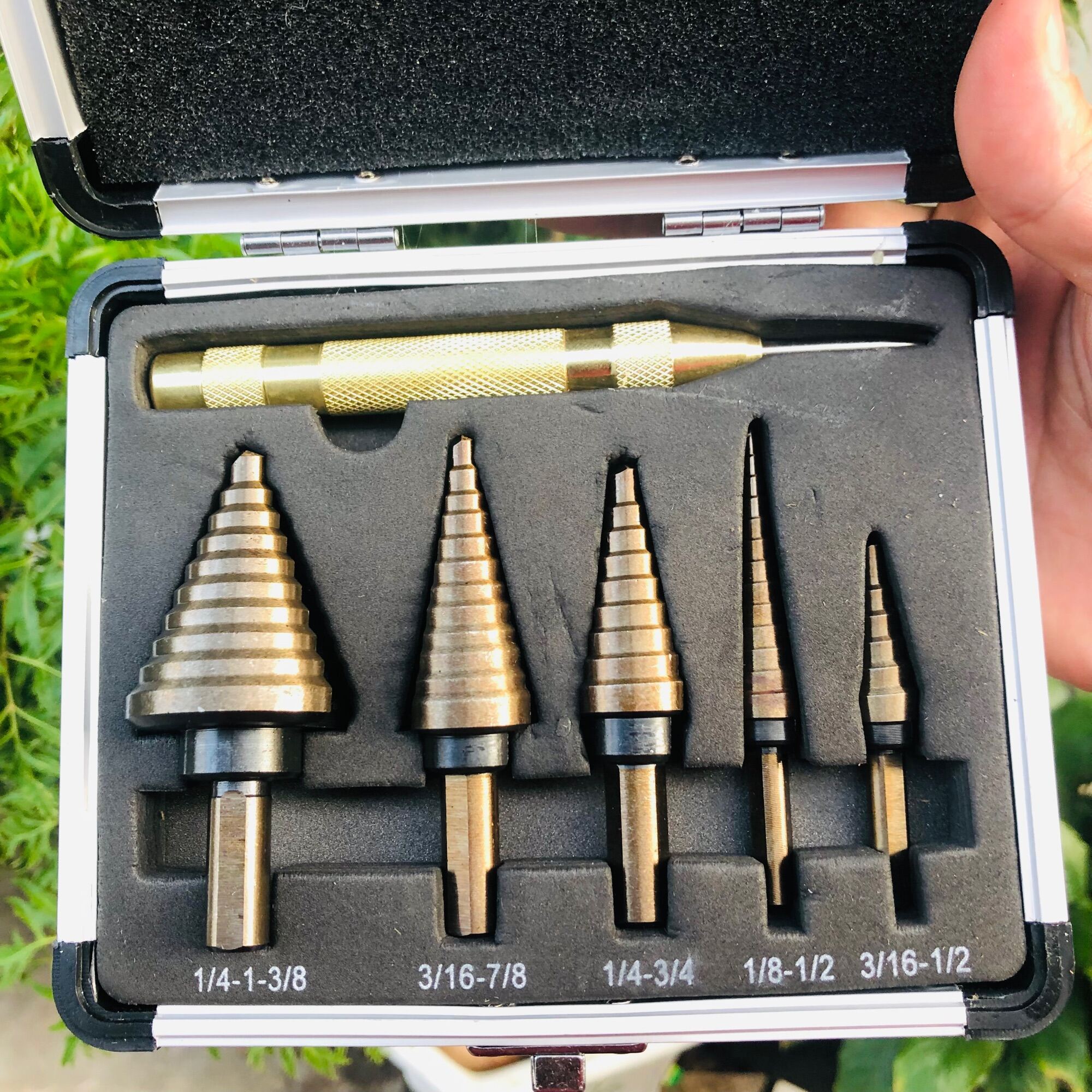 Mũi khoan tháp Nhật bộ 5 cây rất bền, đa tầng, nón, bước tháp, dễ sử dụng, tiện lợi