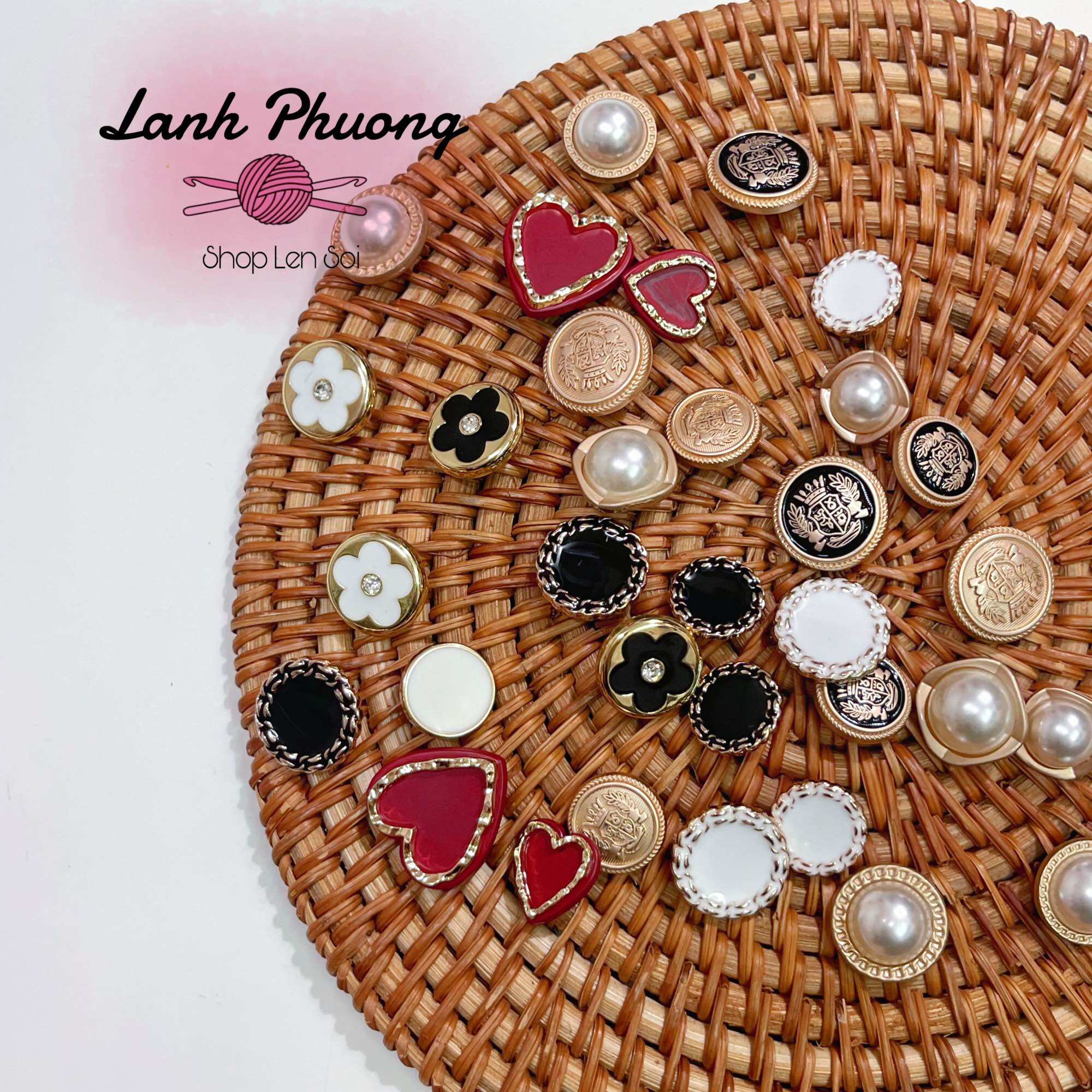 Nút Kiểu Xịn Trang Trí (set 3 cái)