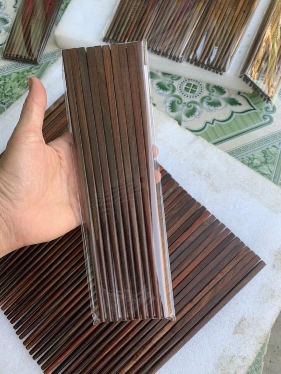 Bộ 10 đôi đũa gỗ trắc cao cấp
