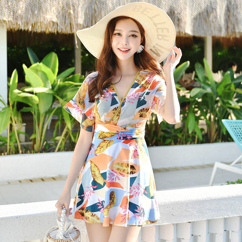 Đồ Bơi Cỡ Lớn Đồ Bơi Liền Thân Kín Đáo Mẫu Nữ Mẫu Mới 2023 Che Bụng Thon