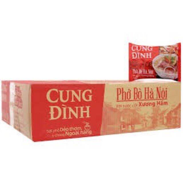 THÙNG PHỞ BÒ  CUNG ĐÌNH LOẠI 30GÓI -68G