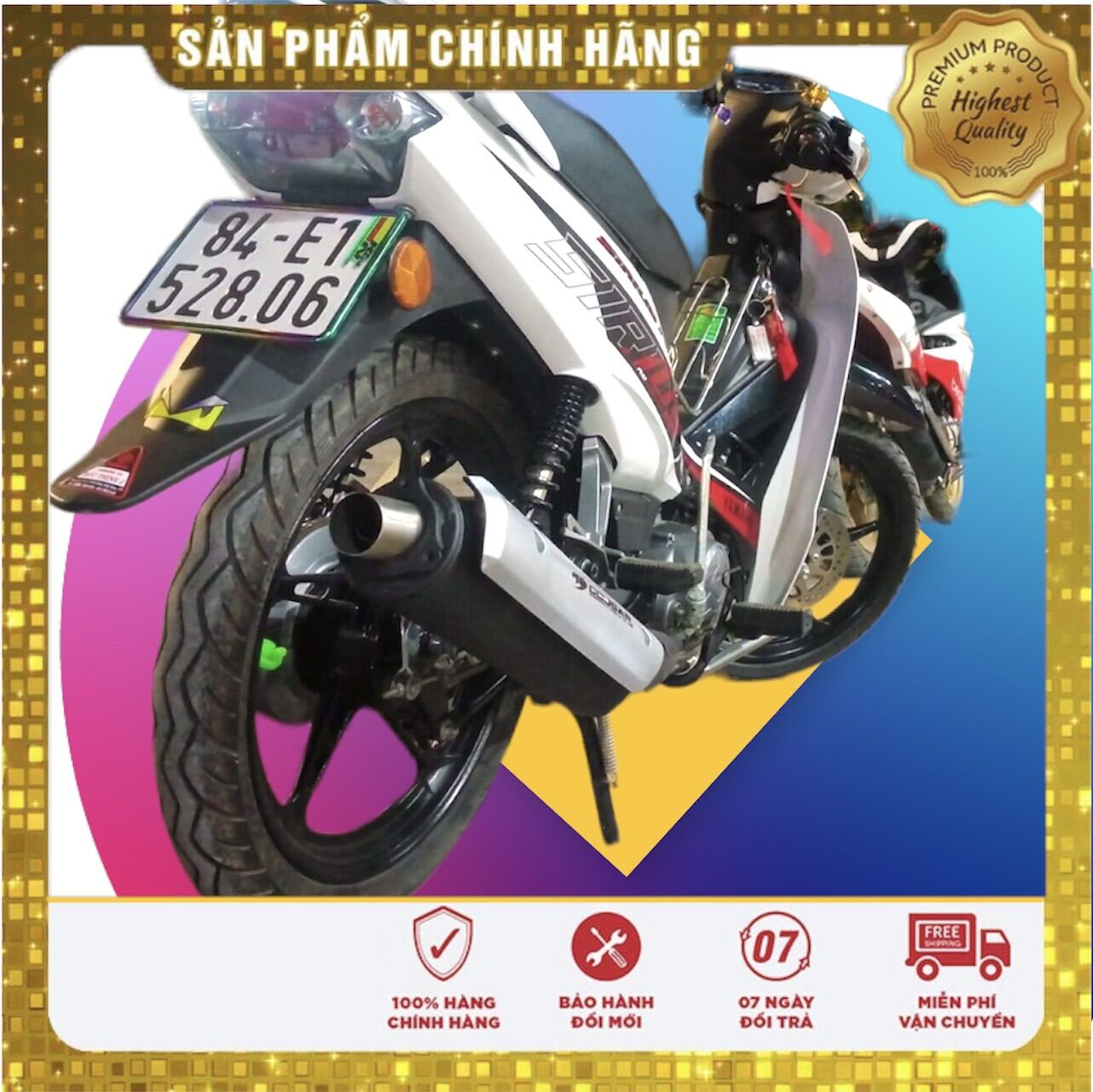 PÔ UMA V4 SIÊU ĐẸP KÈM ỐP VÀ CỔ INOX GẮN XE SIRIUS WAVE DREAM CUP 50 CC XẢ KHO TỔNG PÔ CỰC ẤM GẮN KHÔNG CHẾ