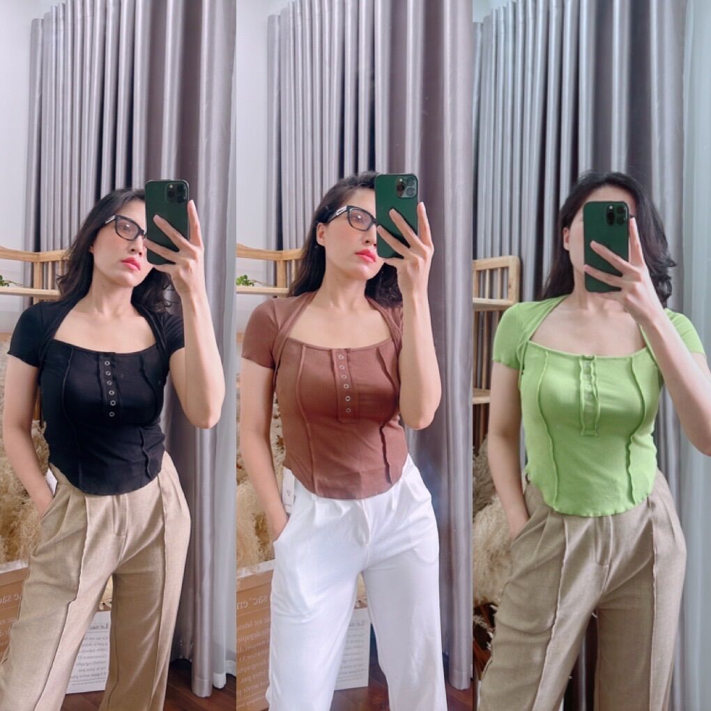 Áo thun gân cotton chất đẹp [ảnh thật]