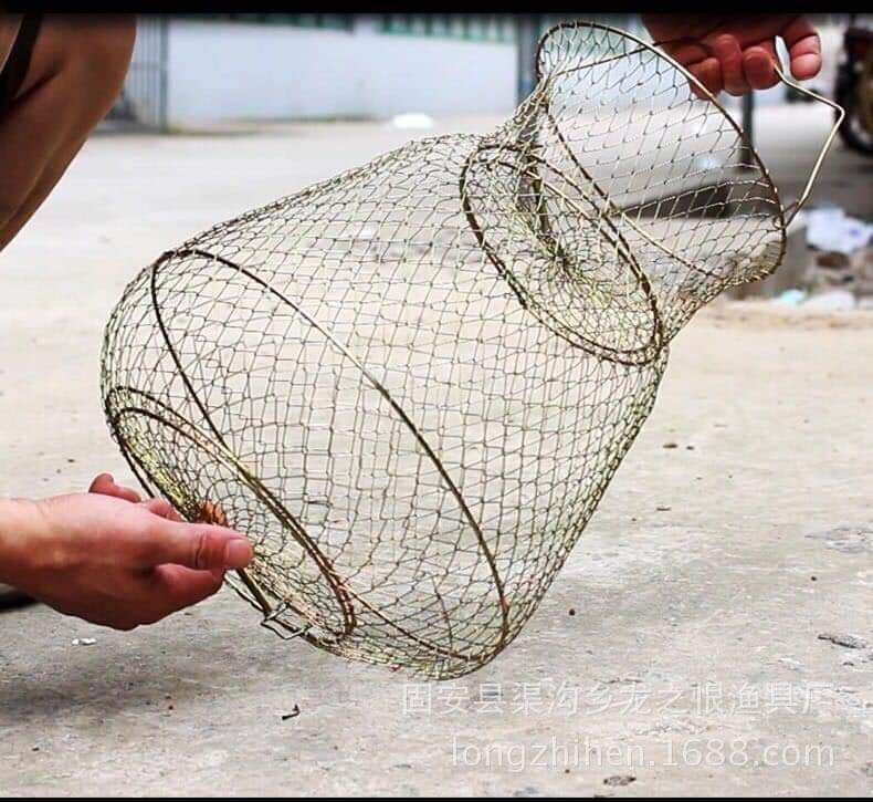 Giỏ Đựng Cá Bằng Sắt Chắc Chắn, Có Thể Thu Gọn