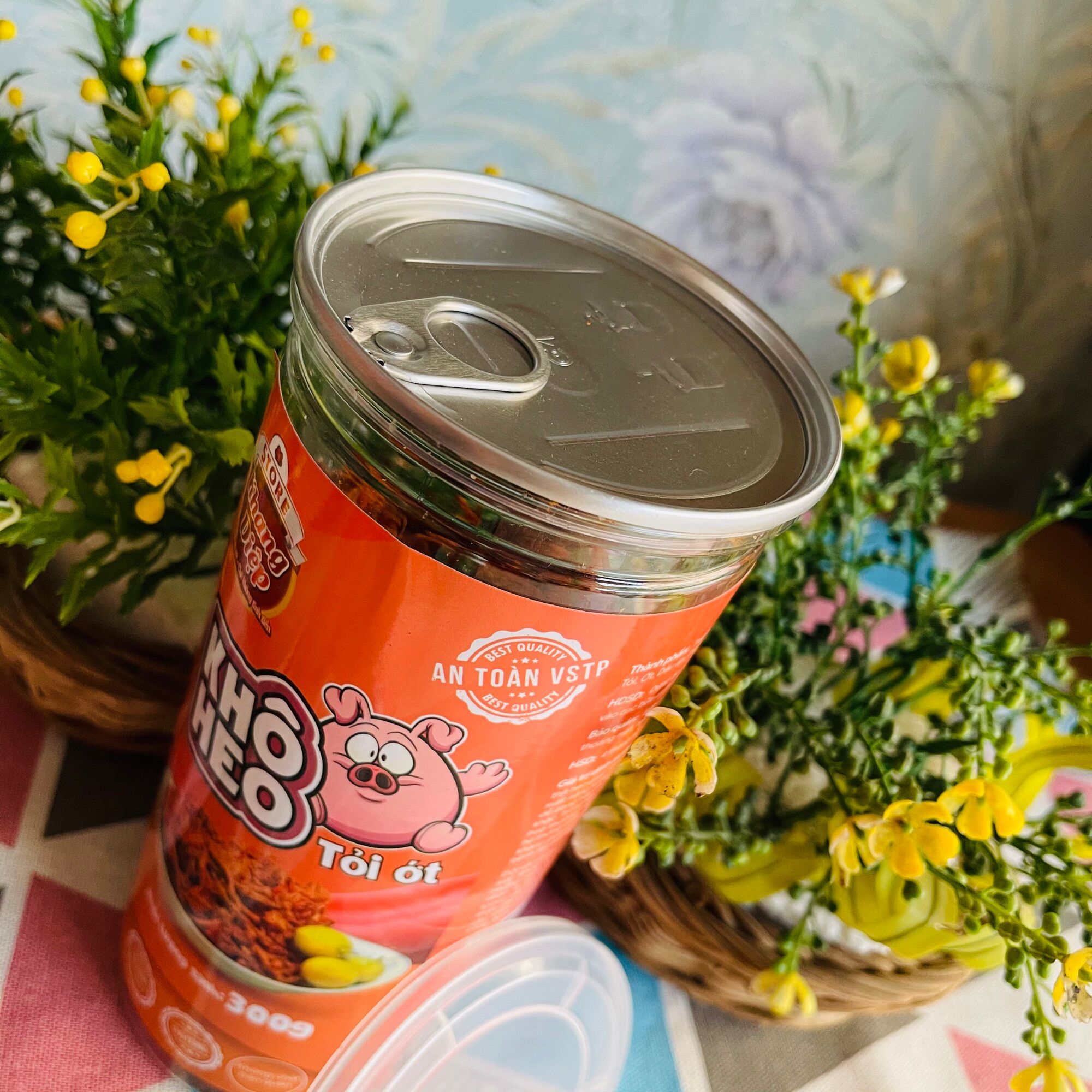 Khô heo cháy tỏi hộp 300g