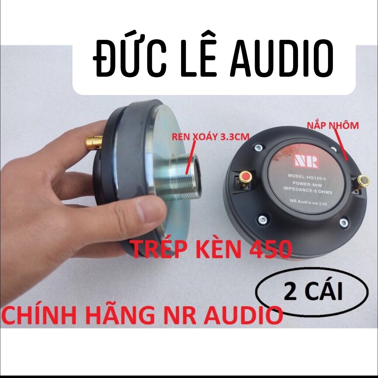 Củ treble kèn 450 nr audio ren xoáy - hàng chính hãng - loa treble kèn