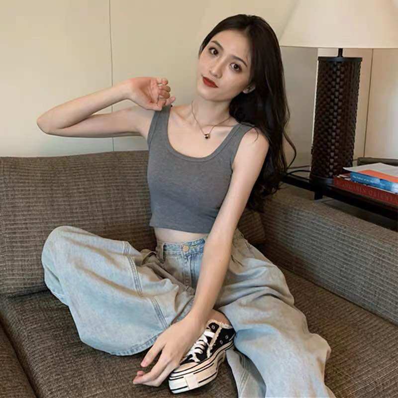 Áo croptop sát nách nữ vải thun mềm mịn