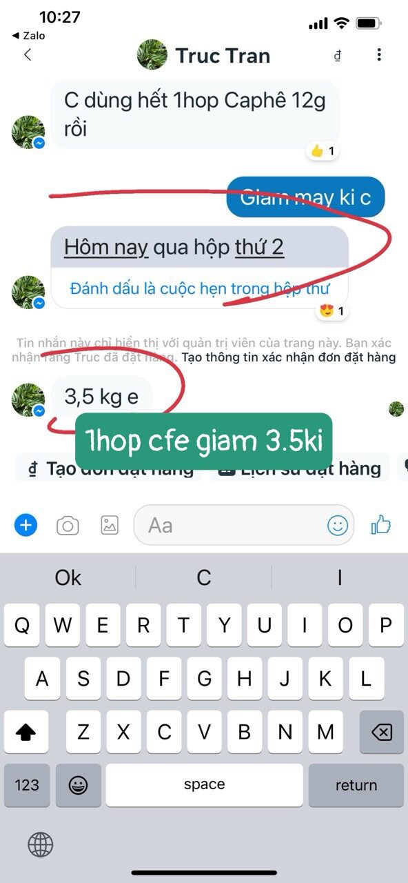 cà phê làm gầy 12 goi