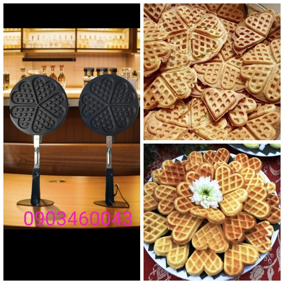 KHUÔN BÁNH KẸP TÀN ONG CHỐNG DÍNH LOẠI LỚN  18CM