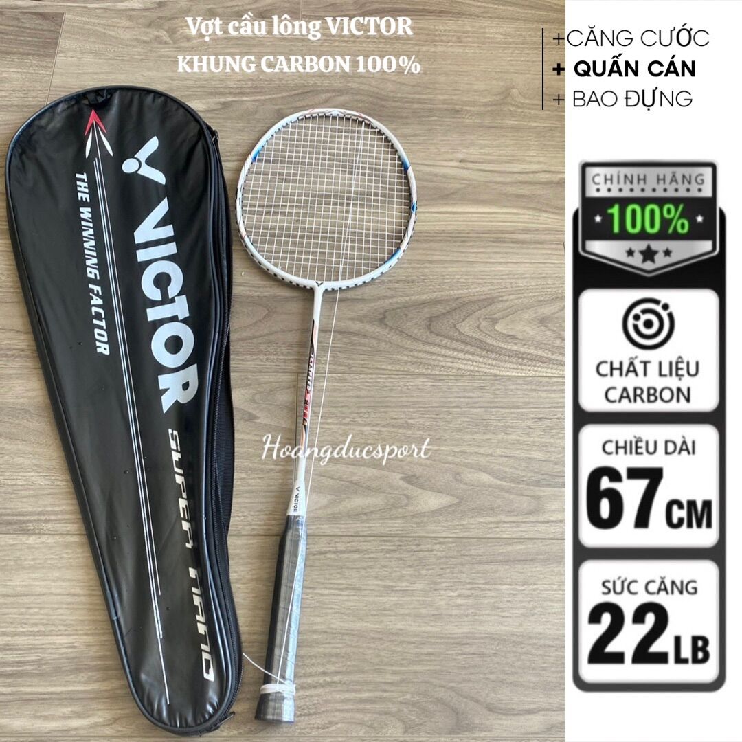 Vợt cầu lông Victor khung carbon siêu hot ( khuyến mãi căng dây và cuốn cán)