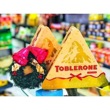 Hộp quà thiếc Socola Sữa Toblerone Thụy Sĩ 200g