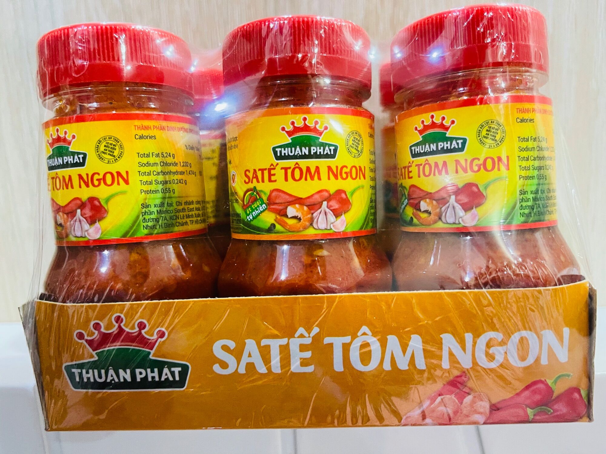 [HCM]3 HỦ SATẾ TÔM NGON THUẬN PHÁT LOẠI 85GR