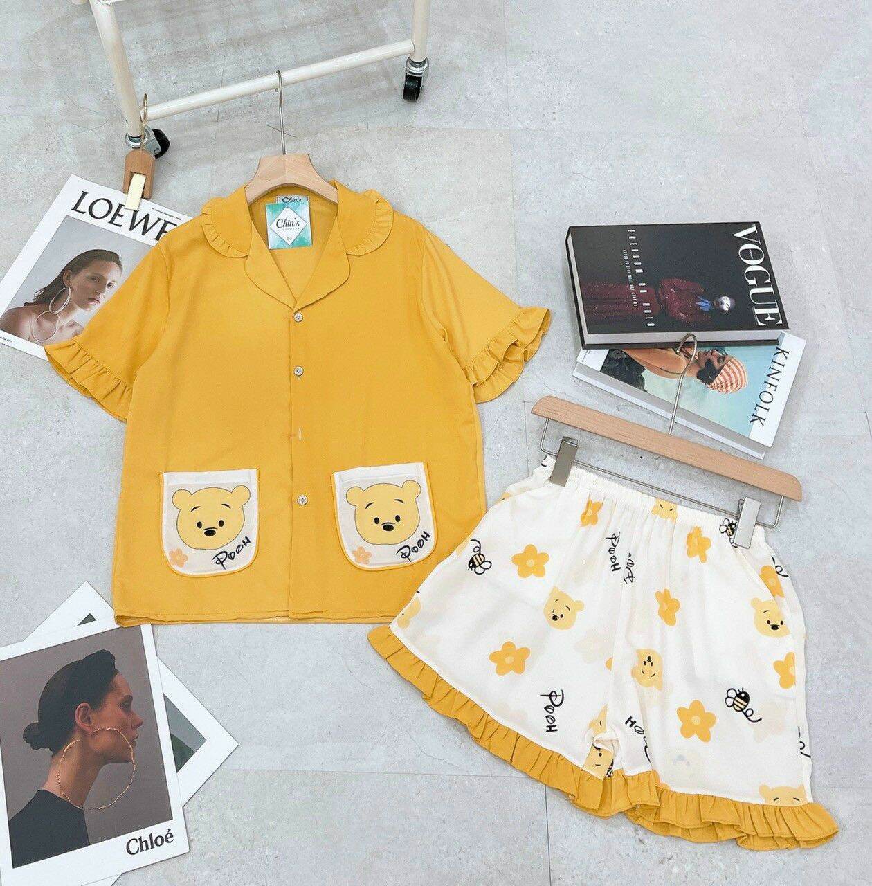 Bộ Pijama đùi vải lụa mango loại 1  siêu mát mịn