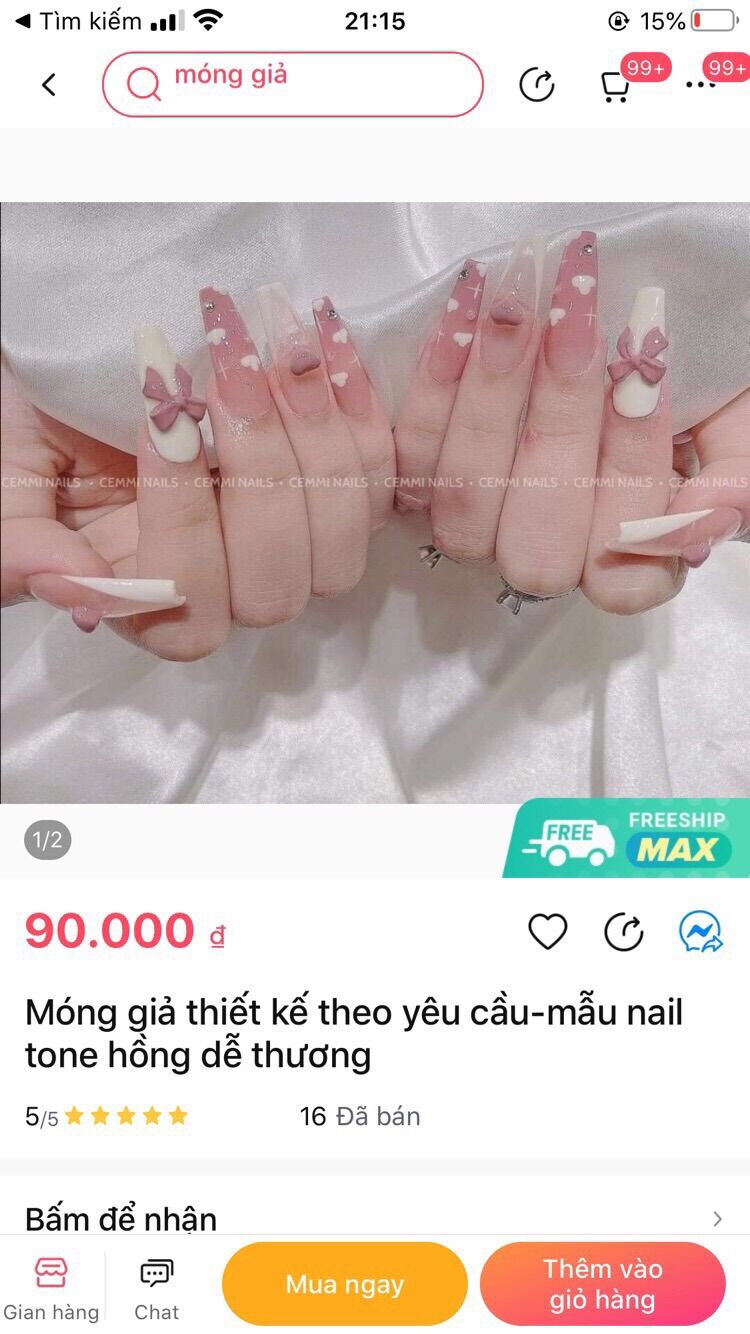 Combo nail của khách