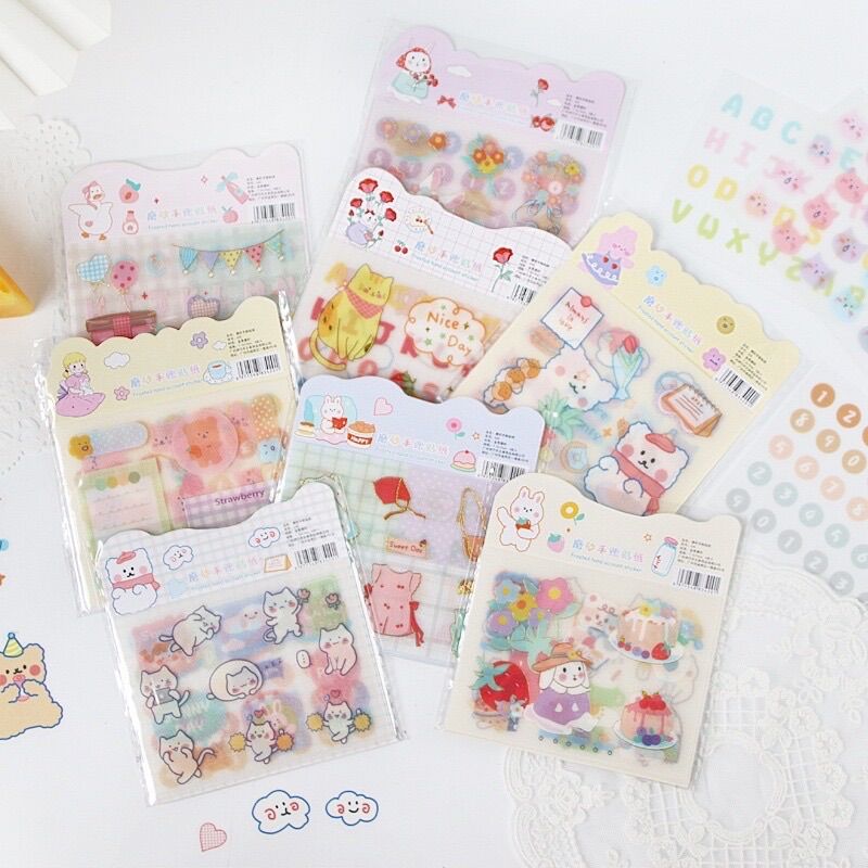 Set 4 tấm trang trí mẫu dễ thương