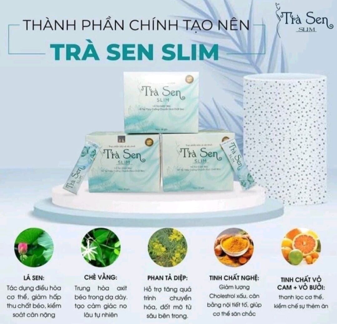 Trà Giảm Cân , Trà Sen Slim giảm nhanh hiệu quả trong 7 ngày
