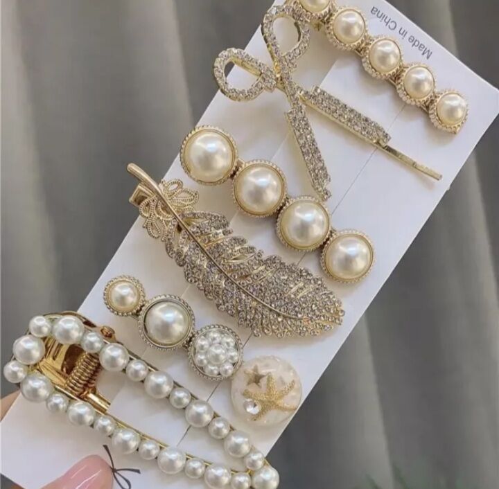 Set kẹp tóc nữ đính đá, đính ngọc phong cách thời trang hàn quốc