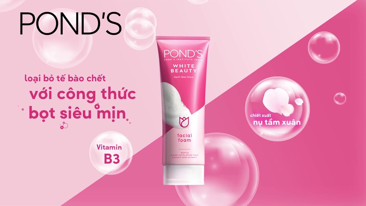 Sữa rửa mặt POND’S WHITE BEAUTY hồng
