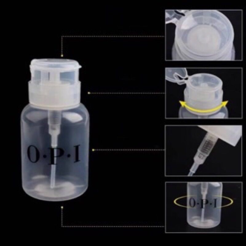 Bình ấn aceton, lọ đựng dung dịch làm nail