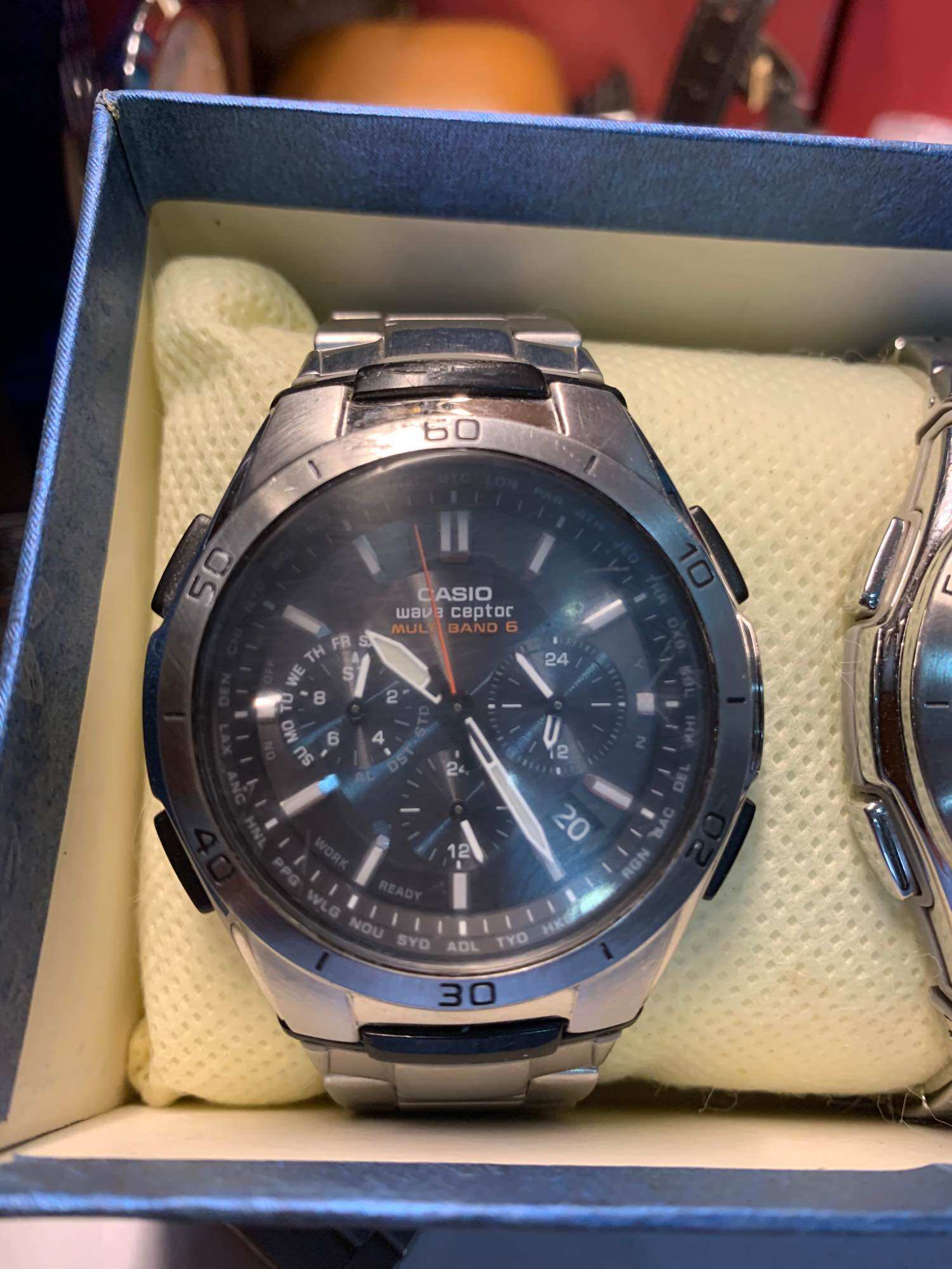 Đồng hồ nam hiệu casio wave ceptor multi band 6 , touch solar, 4 cốt 7 kim , đa chức năng: lịch vạn niên, đồng hồ đếm ngược, chronograph, báo thức, và nhiều chức năng khác