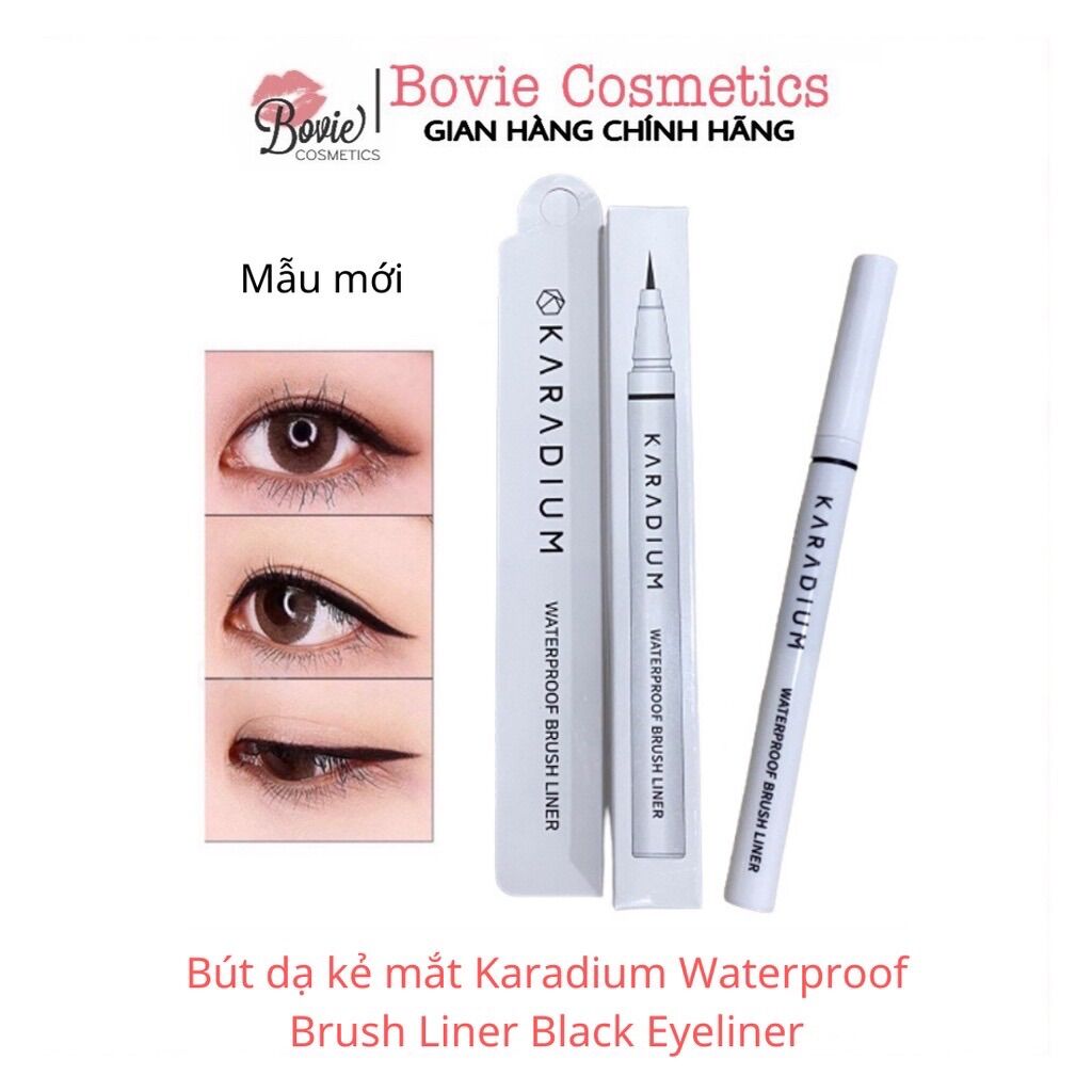 Bút dạ kẻ mắt Eyeliner Karadium Waterproof Brush Liner Black