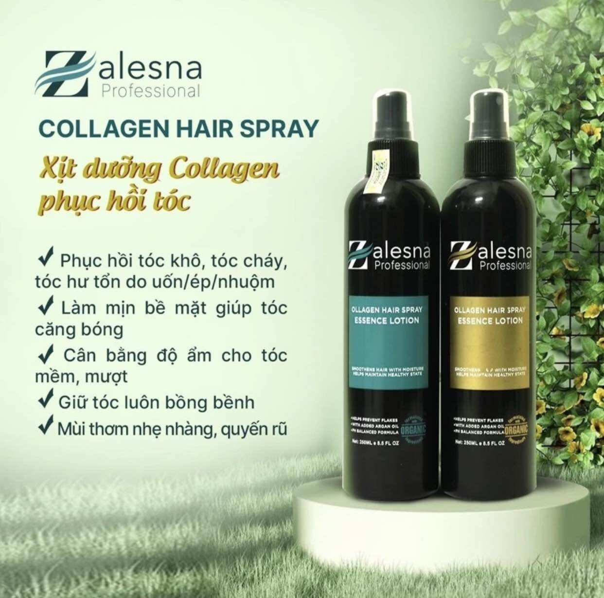Xịt dưỡng tóc phục hồi tóc Zalesna Professional 250ml