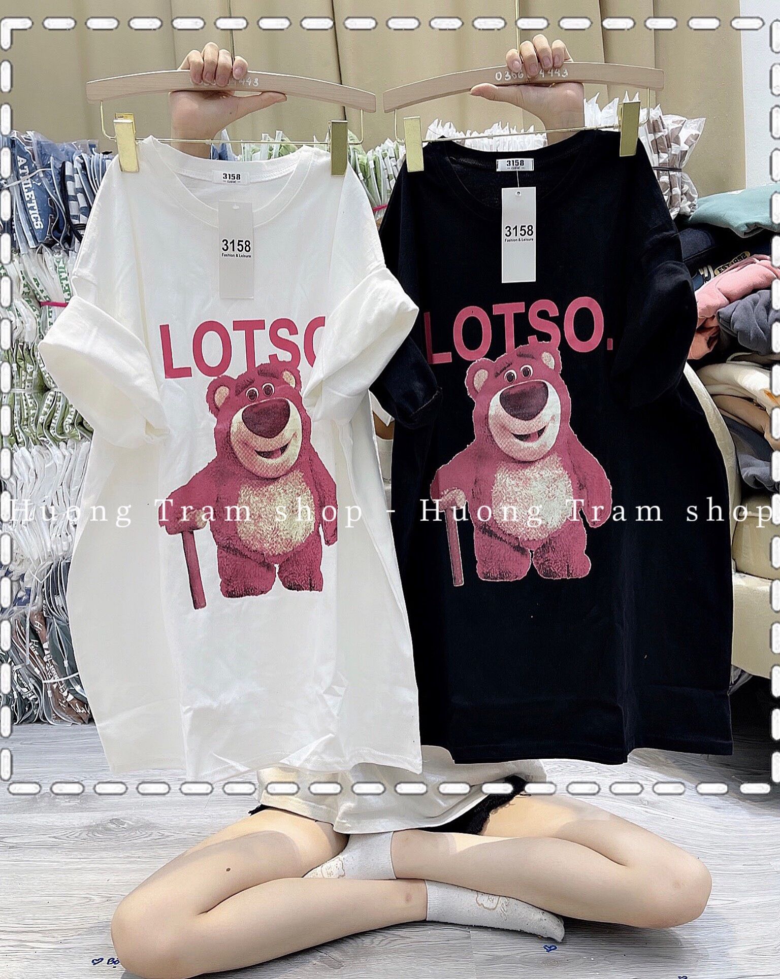 Áo Thun 3158 Form Rộng Panda Lotso