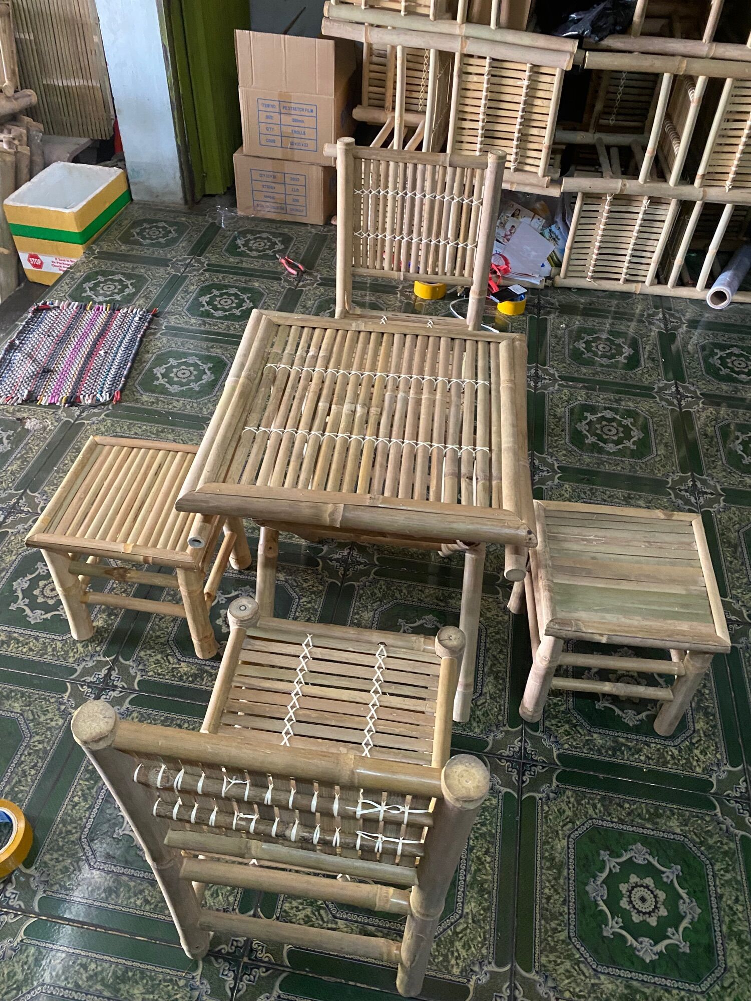 Bộ bàn ghế tre cà phê bún đậu🧧🧧🧧🧧🧧