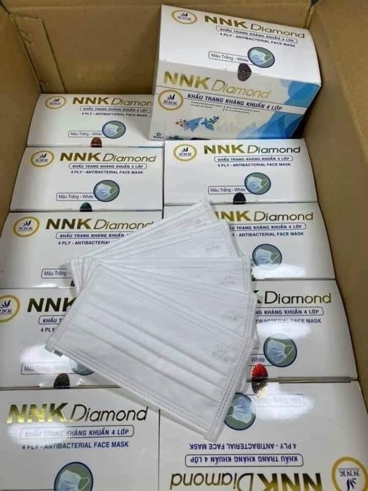 1 Hộp / 50 Cái Khẩu Trang Y Tế Cao Cấp NNK DIAMOND Kháng Khuẩn Lọc Bụi