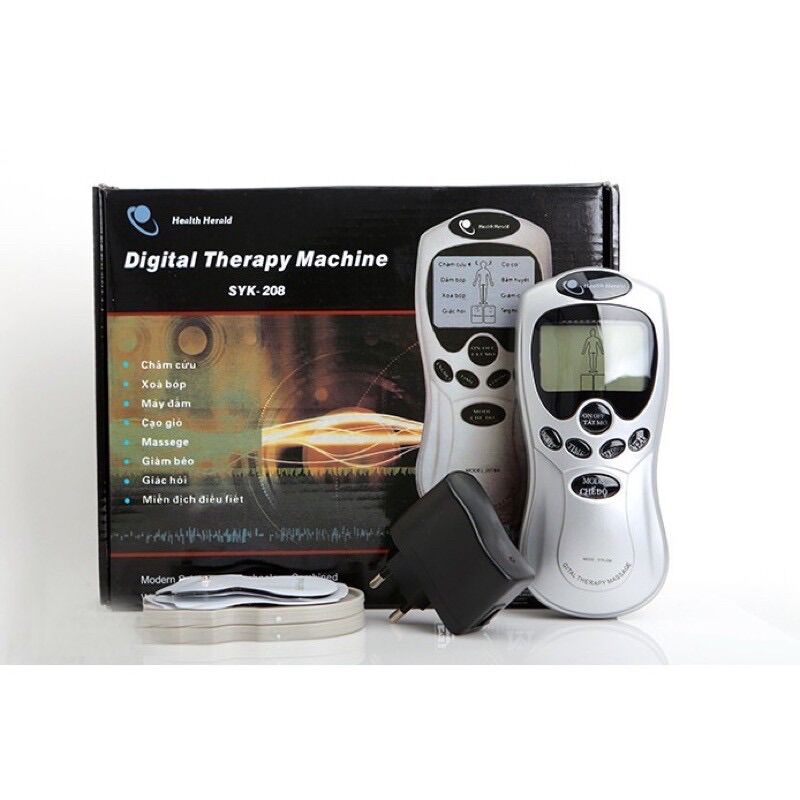 [HCM]Máy châm cứu mini Máy massage 4 miếng dán xung điện cầm tay - Thư giản lưng cổ vai gáy SẢN PHẨM LOẠI 1