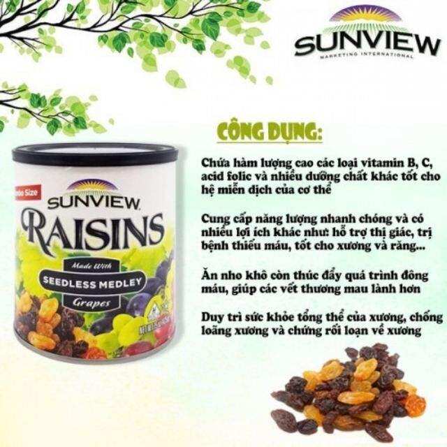 Nho khô Raisins 425g hàng mỹ