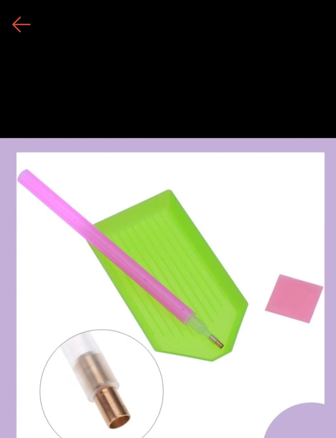set 2 khay xanh dương hình chữ nhật kèm 2 bút đính 3 viên đá trong tranh DIY