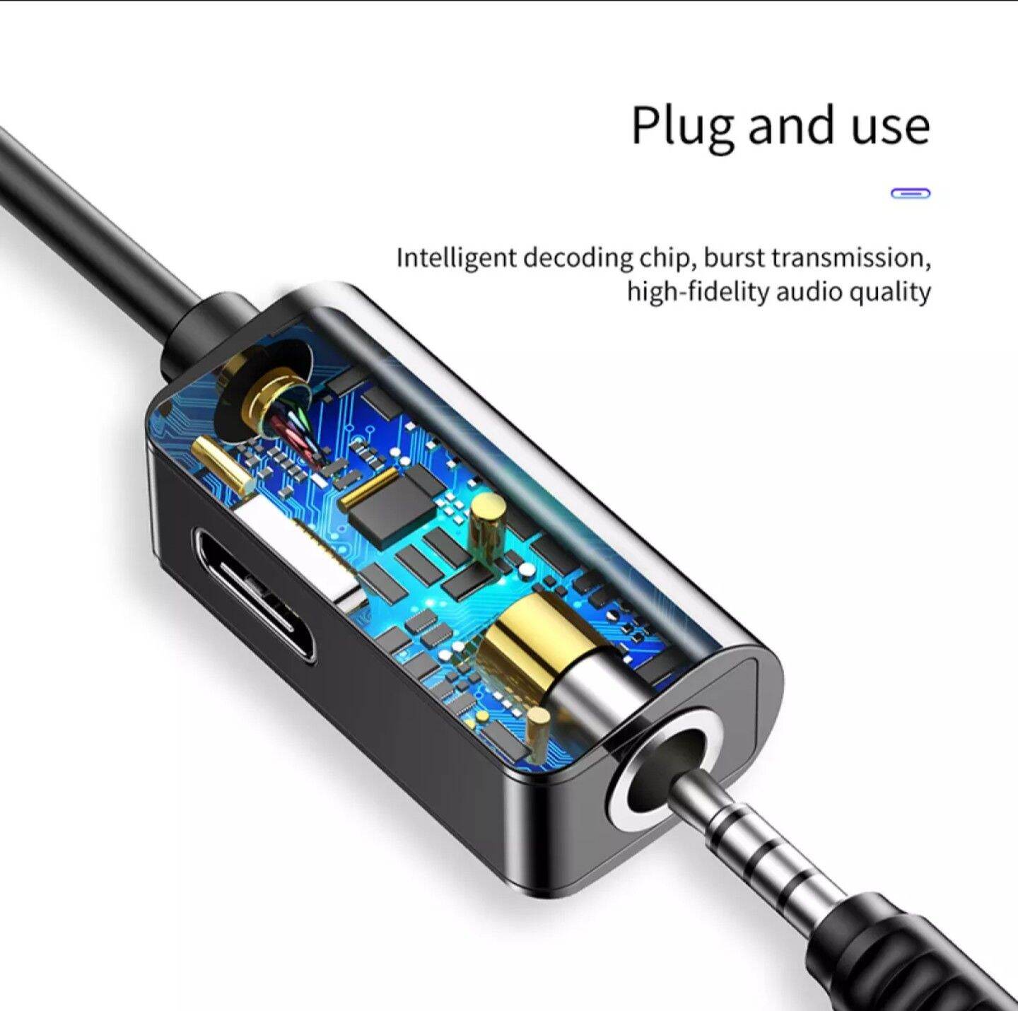 Đầu chuyển type c sang Jack 3.5mm và sạc type c đồng thời