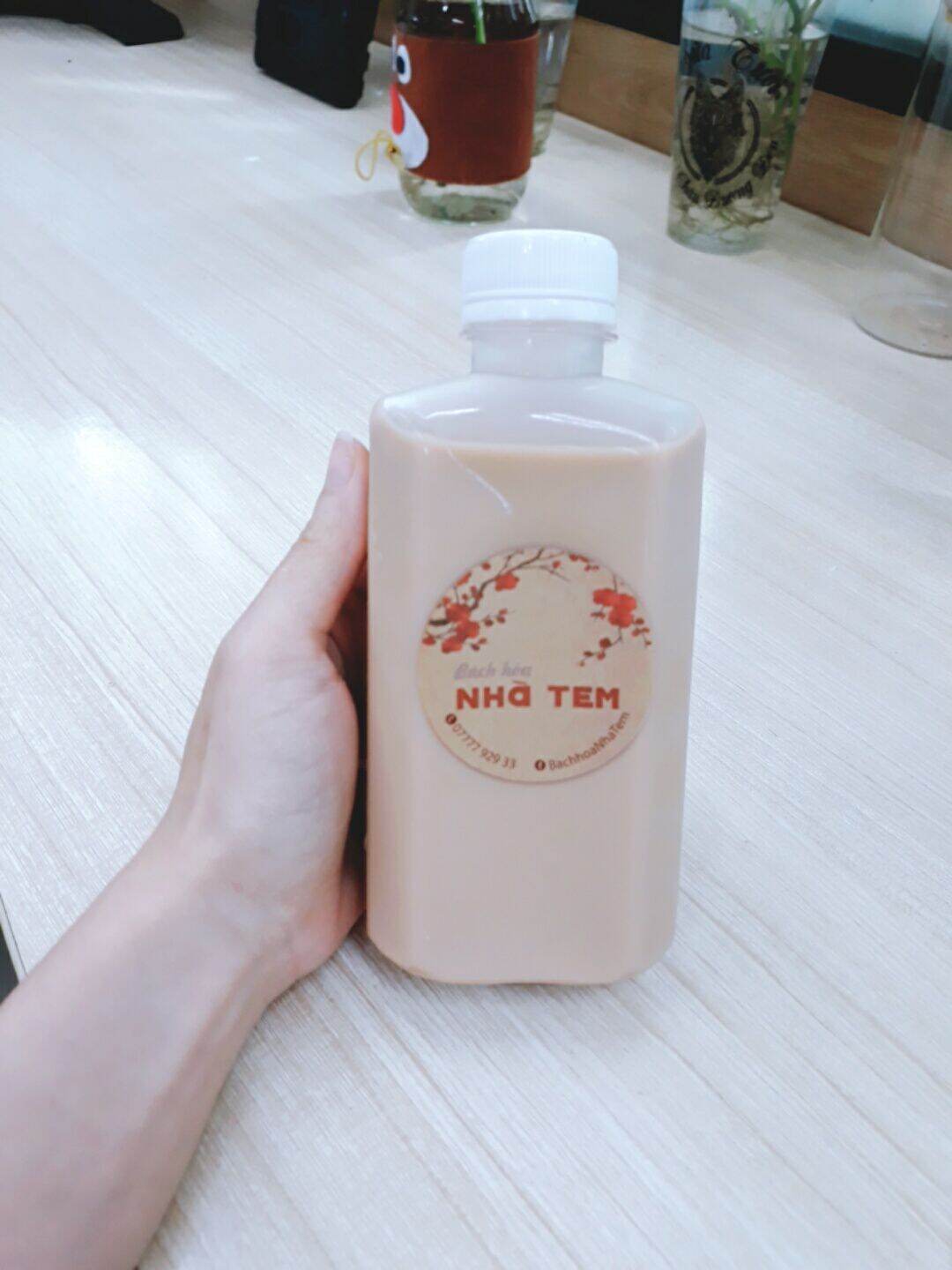 Combo 10 chai nhựa vuông dẹt 330ml nắp trắng