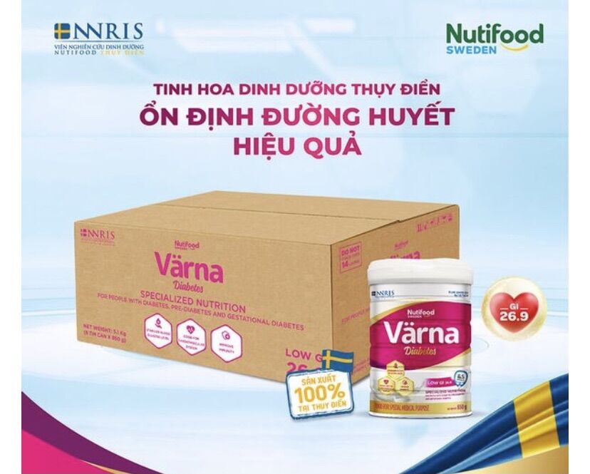 Sữa bột VARNA DIABETES lon 850gr ( date mới)