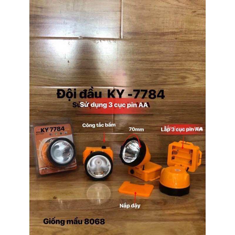 Đèn đội đầu dùng pin AA ( Tặng kèm 3 viên Pin Panasonic )